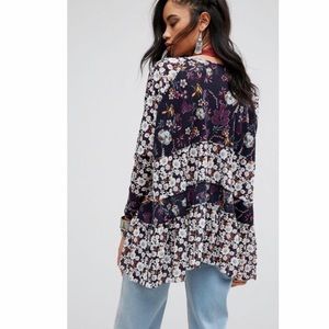 💜Free People / Isabelle Floral High Low Tun…